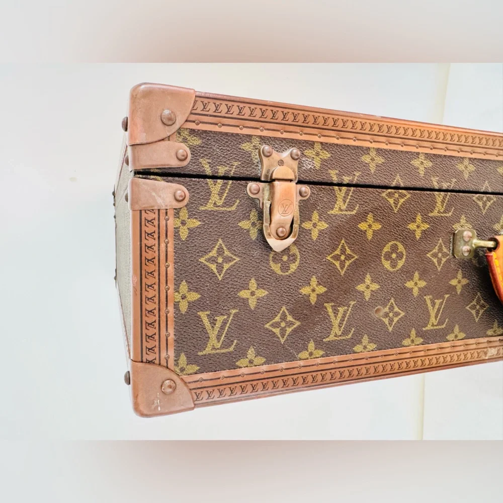 Authentic Louis Vuitton Alzer 65 Vintage Monogram Suitcase Trunk